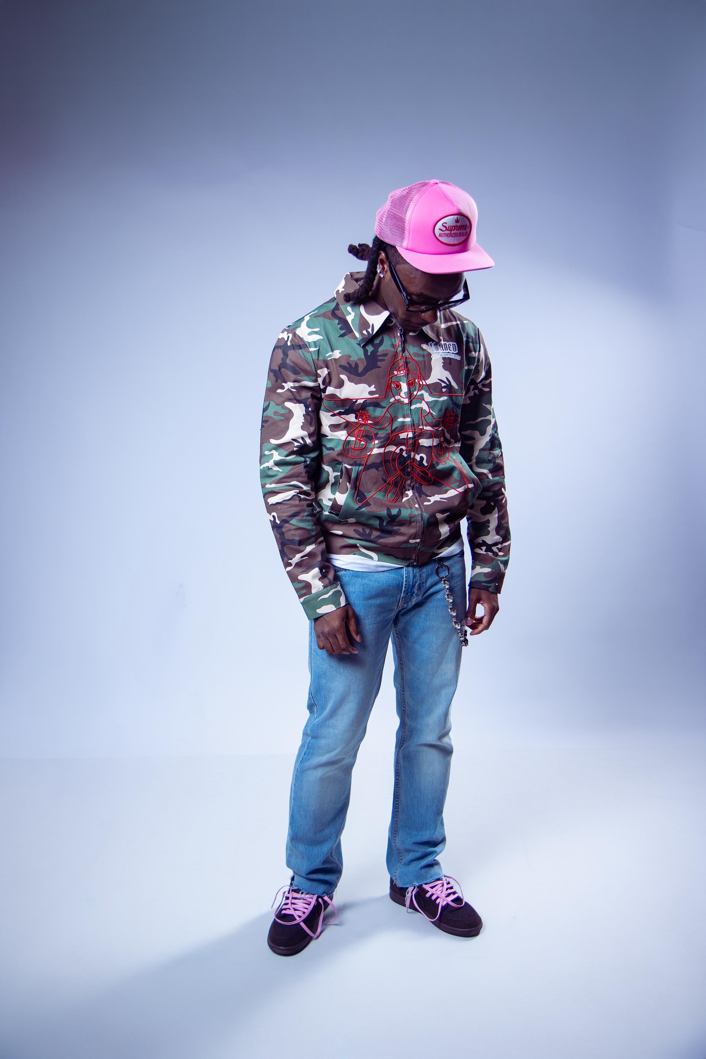 Relaxed Fit Work Jacket-Camouflage